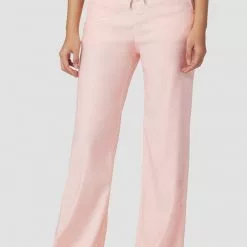 Hudson Drawstring Wide Leg Trousers In Pale Rosette