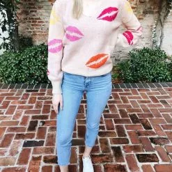 Hausen Lipstick Sweater New