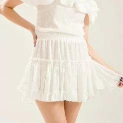 Misa New Marion Skirt In Pearl Clip Dot