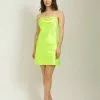 New Hemline Exclusive Frida Dress In Neon Yellow