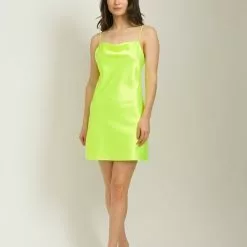 New Hemline Exclusive Frida Dress In Neon Yellow