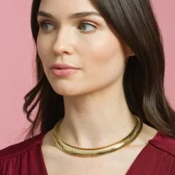 Janis Savitt Gold Cobra Necklace