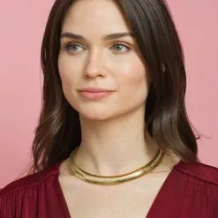 Janis Savitt Gold Cobra Necklace