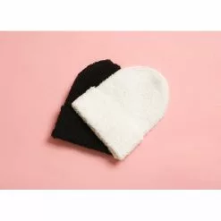 Bella Dahl Fuzzy Beanie In Winter White New