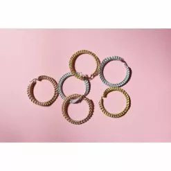 Seville Michelle New Leather Hoop In Metallic Lilac