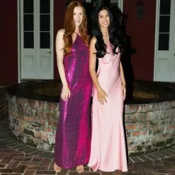 New Hemline Exclusive Johanna Gown In Hot Pink Sequins