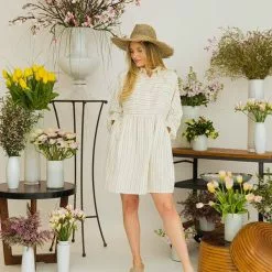 Emerson Fry Selma Dress In Natural Sustainable