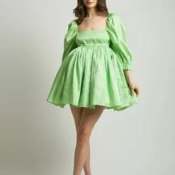 Selkie The Puff Dress In Avocado