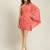Misa Parvaneh Mini Dress In Coral New
