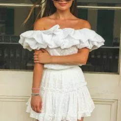 Misa New Marion Skirt In Pearl Clip Dot