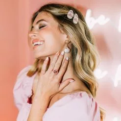 Elizabeth Stone Lovestruck Ring - Pink CZ