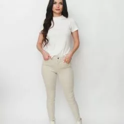 Mavi New Tess Supersoft Jeans In Almond Milk