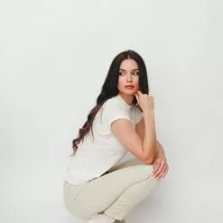 Mavi New Tess Supersoft Jeans In Almond Milk