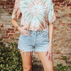 Nation LTD Sustainable Nadie Crop Tee In Dreamsicle