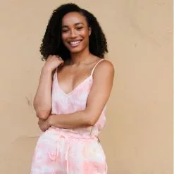 Bella Dahl Bias Cami In Painted Sunset Strip Sustainable