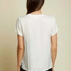Nation LTD June Sateen V Neck New