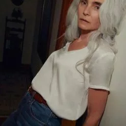 Nation LTD June Sateen V Neck New