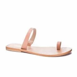 42 Gold Zola Leather Flat In Rose