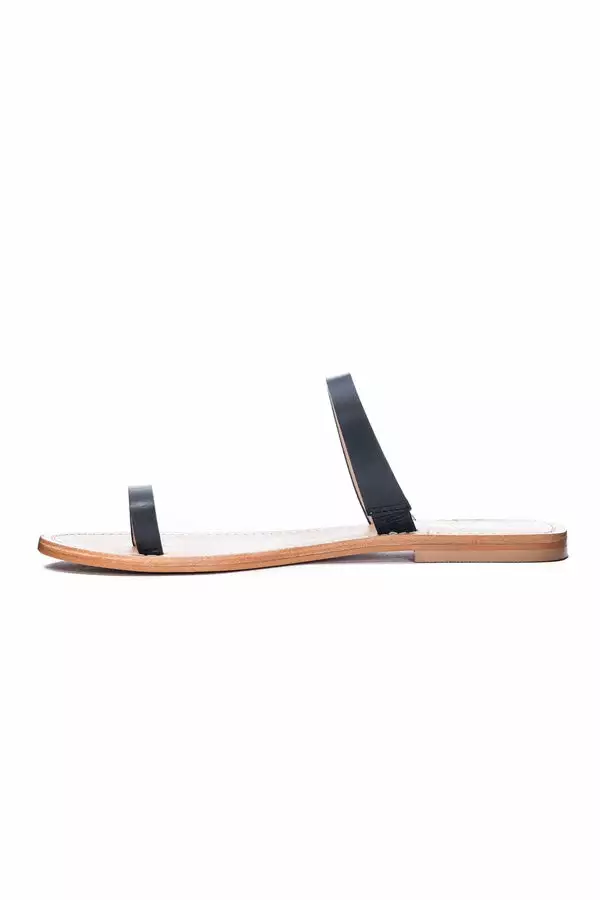 42 Gold New Zola Leather Flat In Black 3 42 Gold New Zola Leather Flat In Black