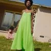 Nation LTD Sustainable Lila Maxi Dress In Acid Green