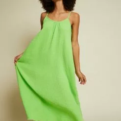 Nation LTD Sustainable Lila Maxi Dress In Acid Green
