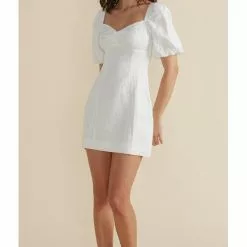 MINKPINK Leigh Mini Dress In White
