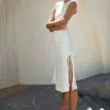 Misha Evangelie Midi Dress In Ivory