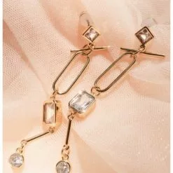 HEMLINE Pre-Order The Mixte Drop Statement Earrings In Gold