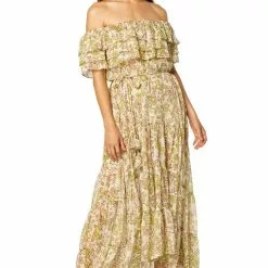 Misa New Olympia Dress - Green Goddness