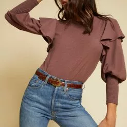 Nation LTD Reeva Long Sleeve In Desert Mauve Sustainable