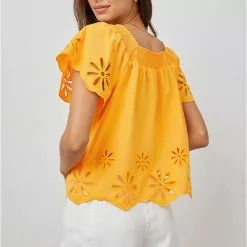 Rails Sonora Marigold Eyelet Top
