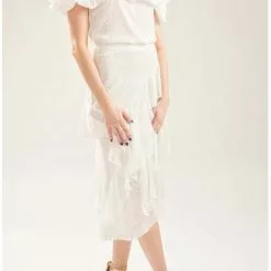 Misa Bahar Top In Pearl Clip Dot New