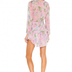 Love Shack Fancy Popover Dress In Blueberry Frosting