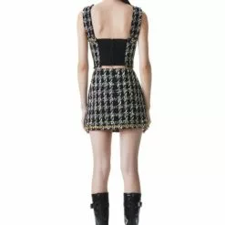 Alice & Olivia Coralie Chain Trim Crop Top