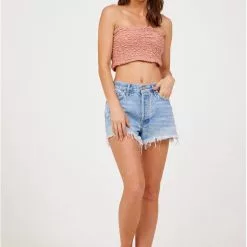 Hausen Smocked Tube Top New