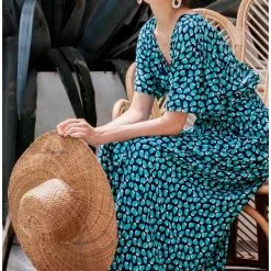 Pink Haley Charlotte Woven Sun Hat