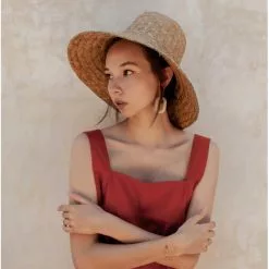 Pink Haley New Madison Bucket Straw Hat