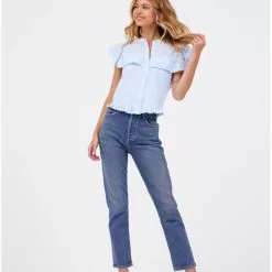 Hausen Ruffle Lace Top