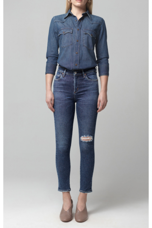 Citizens Of Humanity Rocket Crop Mid Rise Skinny In Swing Low