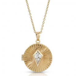 Elizabeth Stone Art Deco Locket New