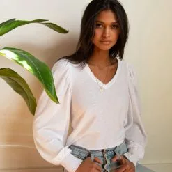 Nation LTD Tabitha Long Sleeve In White