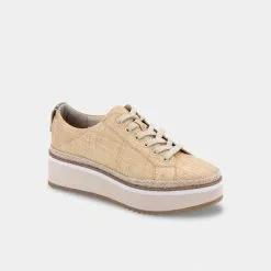 Dolce Vita Tinley Sneaker In Lt Natural Raffia New
