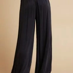 Bella Dahl Sustainable High Waist Flowy Pant In Black