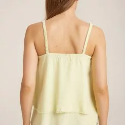 Bella Dahl Sustainable Scrunchy Strap Tank In Yellow