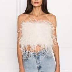 Lamarque Zaina Feather Top In Bone