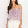 Lamarque New Zaina Feather Top In Lavender