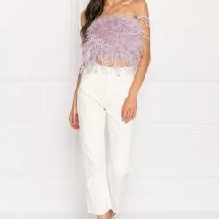 Lamarque New Zaina Feather Top In Lavender