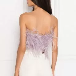 Lamarque New Zaina Feather Top In Lavender