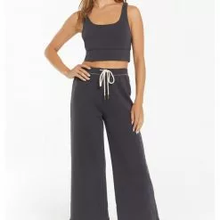 Z Supply Sasha Organic Pant In Washed Black