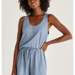 Z Supply Demi Slub Romper New